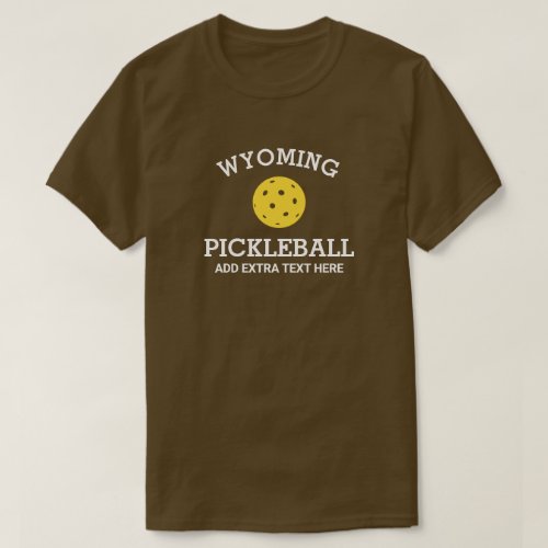 Wyoming Pickleball Club Partner Name Custom T_Shirt