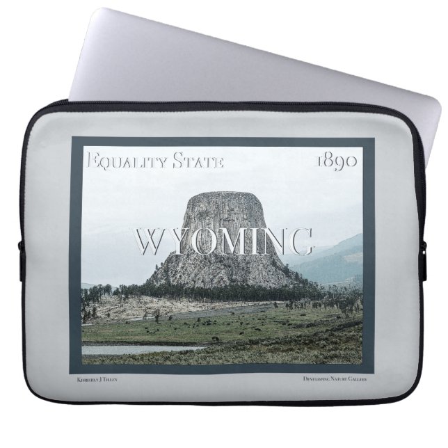 Wyoming Poster Laptop Sleeve (Front)