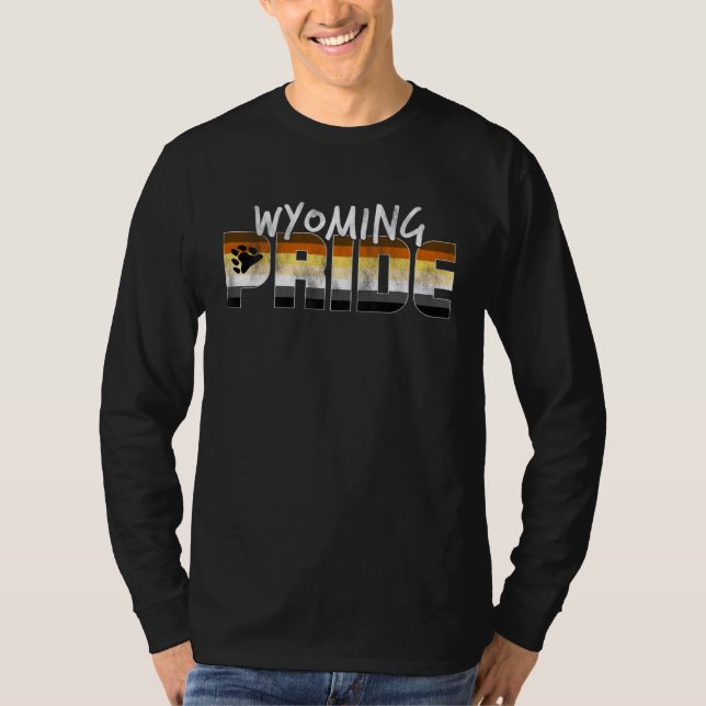 Wyoming Pride Gay Bear Flag T-Shirt (Front)
