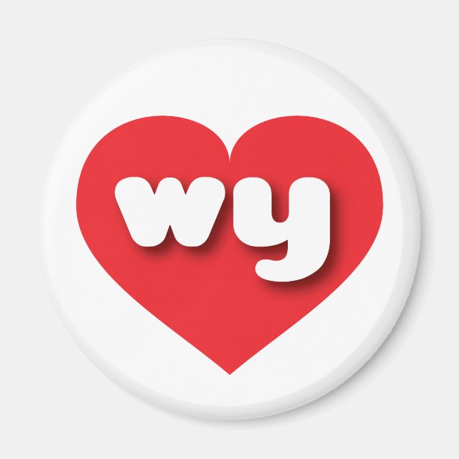 Wyoming red heart - I love wy Magnet (Front)