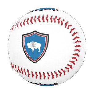 Wyoming shield flag baseball