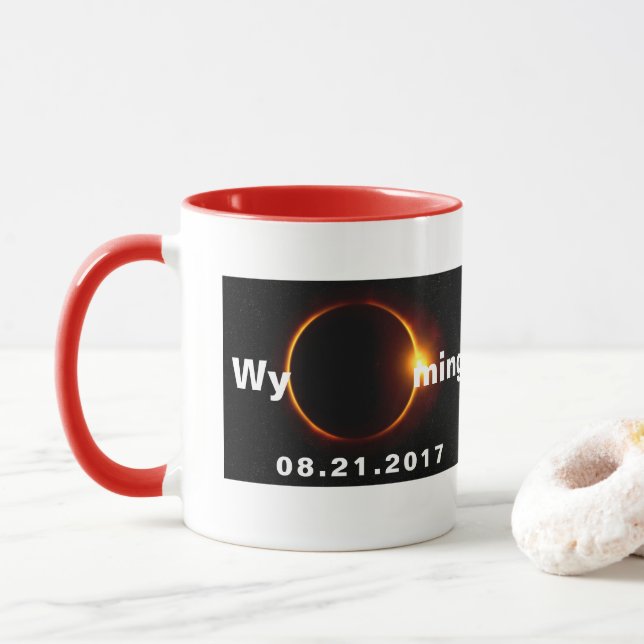 Wyoming Solar Eclipse Mug (With Donut)