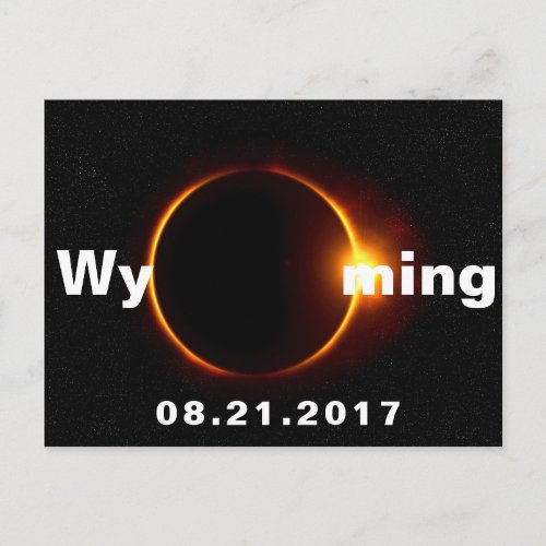 Wyoming Solar Eclipse Postcard