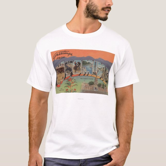 Wyoming (State Capital/Flower) T-Shirt (Front)