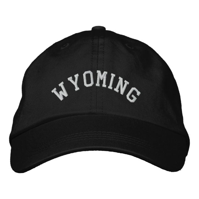 Wyoming State Embroidered Baseball Hat (Front)