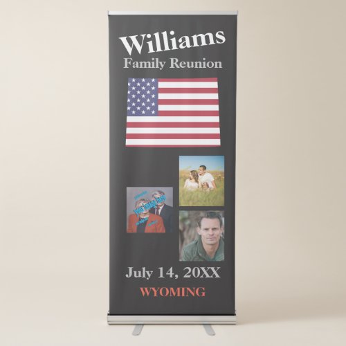 WYOMING STATE Family Reunion Create Your Own Retractable Banner