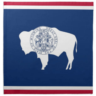 Wyoming State Flag American MoJo Napkin