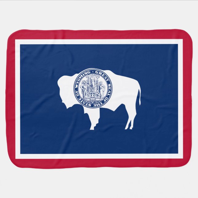 Wyoming State Flag Baby Blanket (Horizontal)