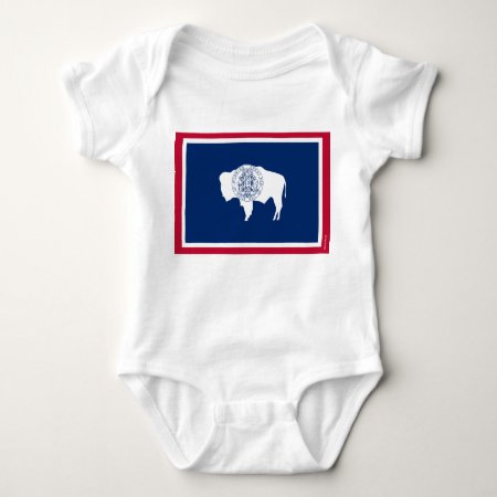 Wyoming State Flag Baby Bodysuit