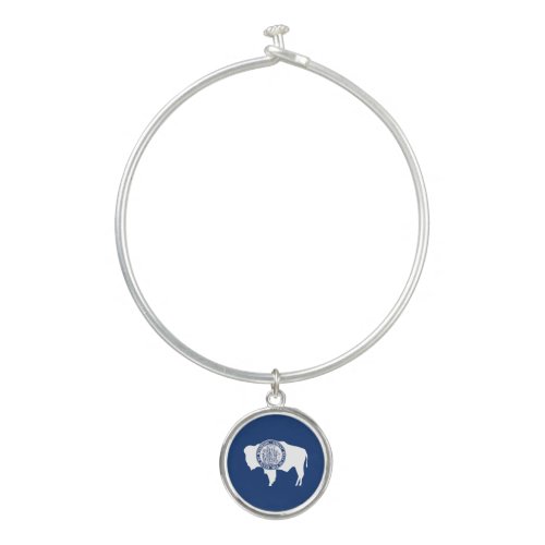 Wyoming State Flag Bangle Bracelet