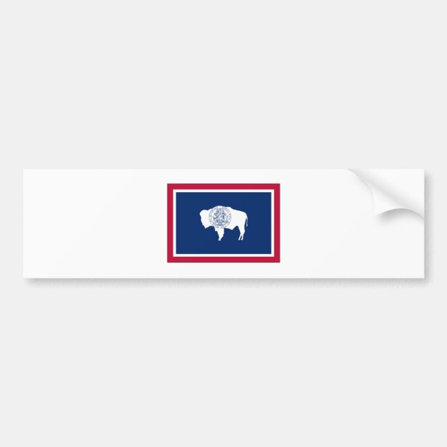 Wyoming State Flag Bumper Sticker (Front)