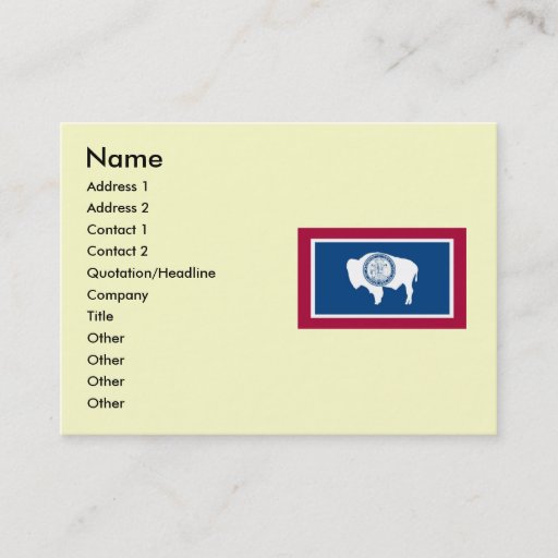Customizable Wyoming State Flag Business Cards