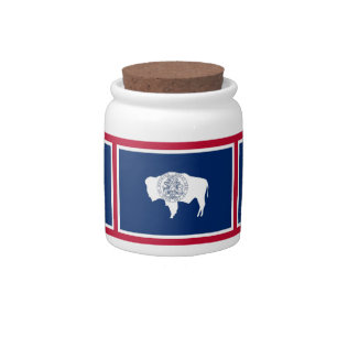Wyoming State Flag Candy Jar