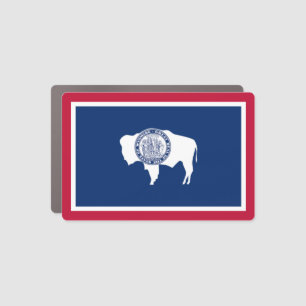 Wyoming State Flag Car Magnet