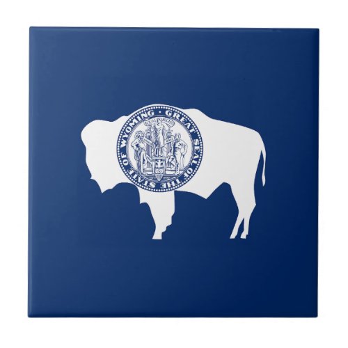 Wyoming State Flag Ceramic Tile