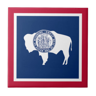 Wyoming State Flag Ceramic Tile
