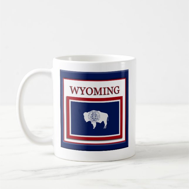 Wyoming State Flag Coffee Mug (Left)