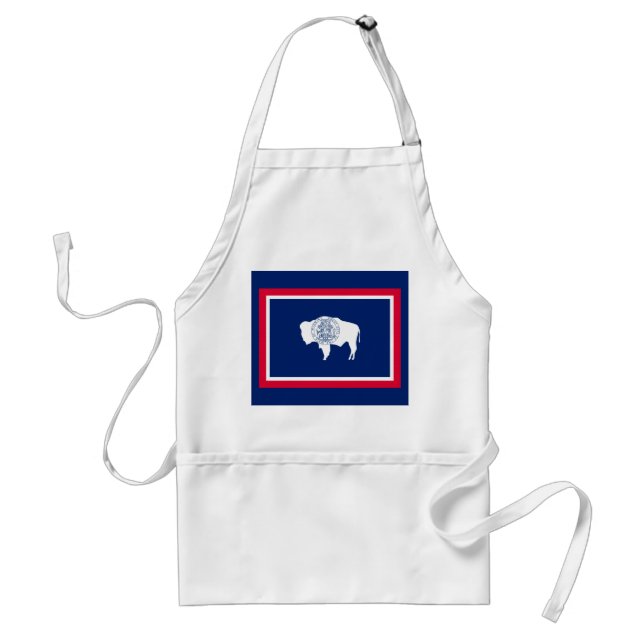 Wyoming State Flag Design Adult Apron (Front)