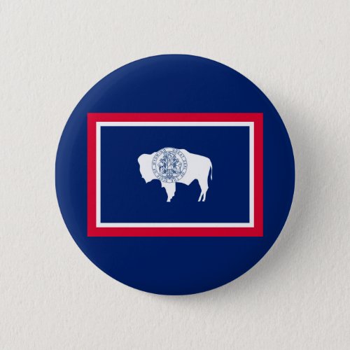 Wyoming State Flag Design Button