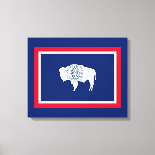 Wyoming State Flag Design Canvas Print