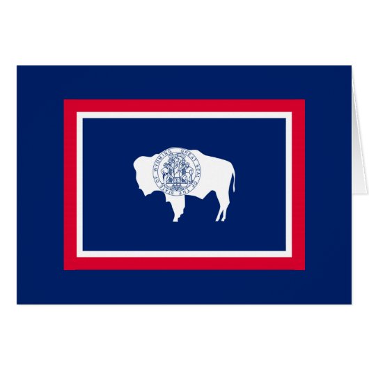 Wyoming State Flag Design Cards (Front Horizontal)