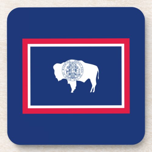 Wyoming State Flag Design Coaster