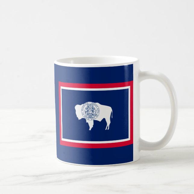Wyoming State Flag Design Coffee Mug (Right)