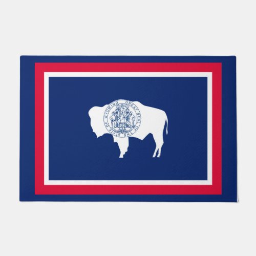Wyoming State Flag Design Doormat
