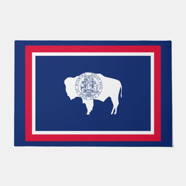 Wyoming State Flag Design Doormat (Front)