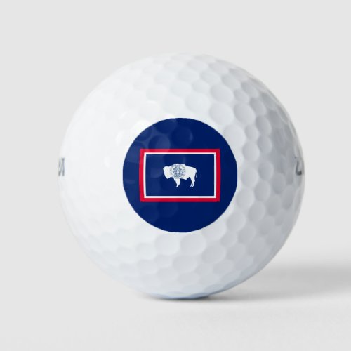 Wyoming State Flag Design Golf Balls