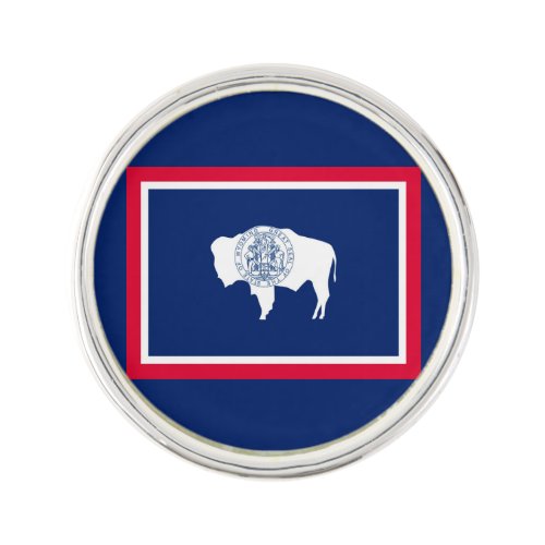 Wyoming State Flag Design Lapel Pin