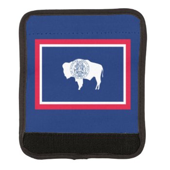 Wyoming State Flag Design Luggage Handle Wrap by AmericanStyle at Zazzle