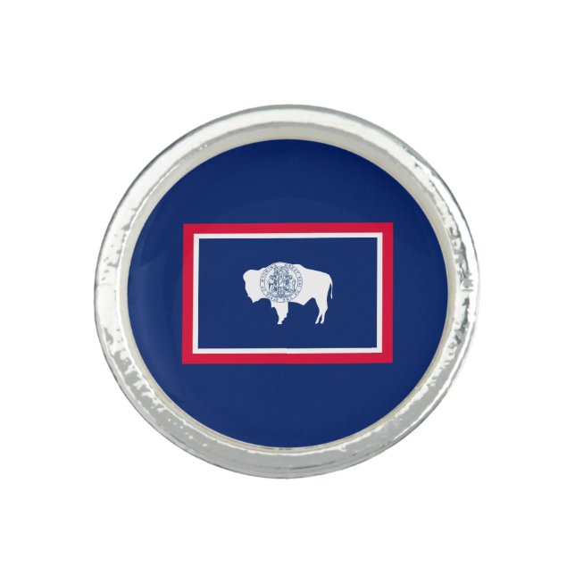 Wyoming State Flag Design Ring (Front)