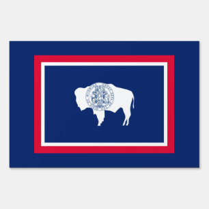 Wyoming State Flag Design Yard Sign
