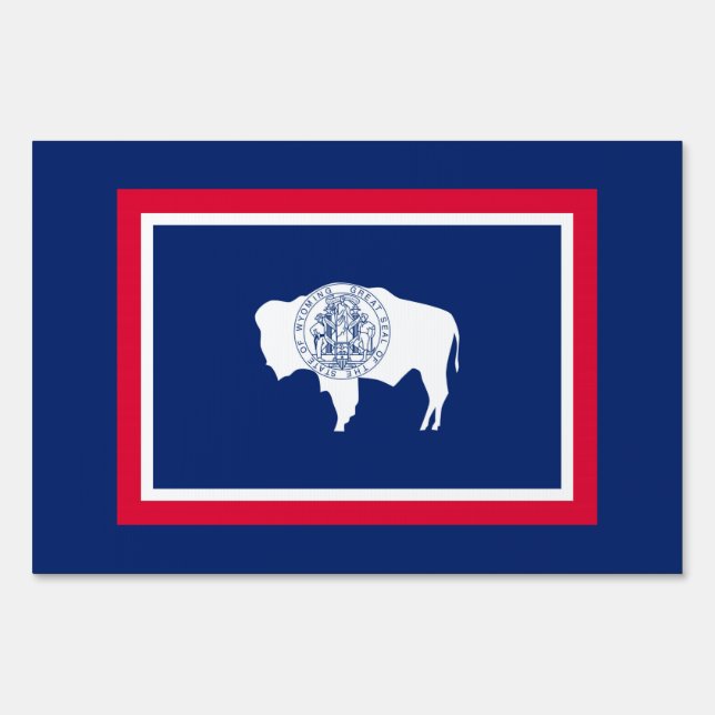 Wyoming State Flag Design Yard Sign (Front)