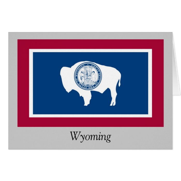 Wyoming State Flag Greeting Cards