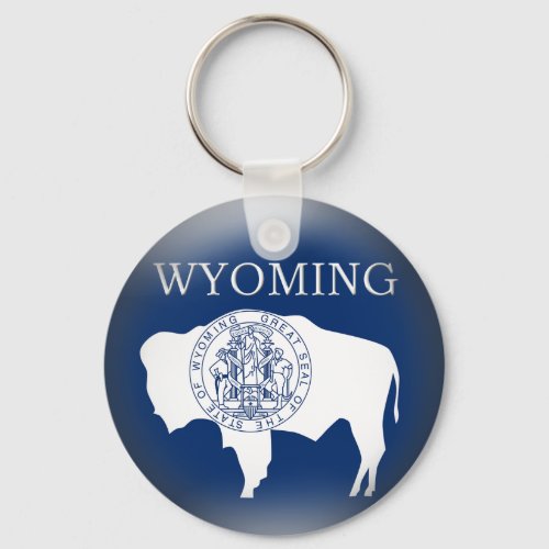 Wyoming State Flag Keychain