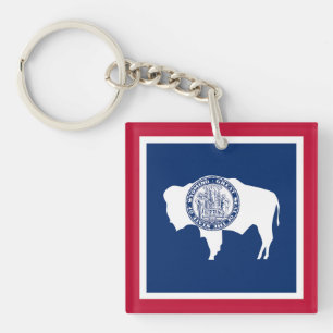 Wyoming State Flag Keychain