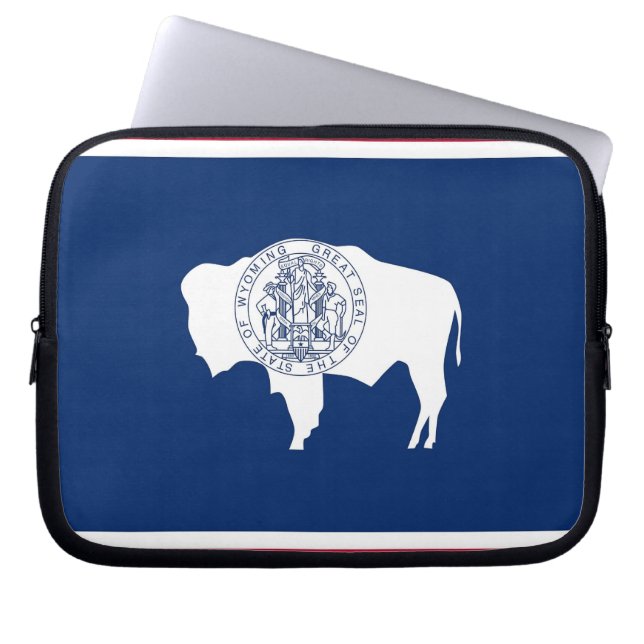 Wyoming State Flag Laptop Sleeve (Front)