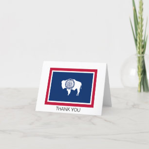 Wyoming State Flag Letterpress Thank You Card