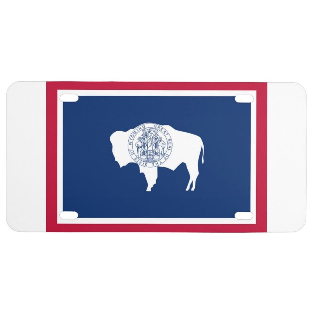 Wyoming state flag license plate (Front)