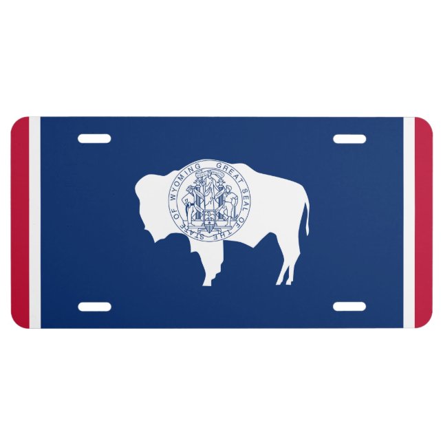 Wyoming State Flag License Plate (Front)