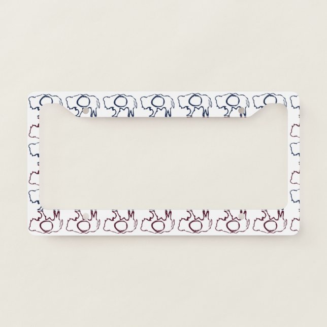 Wyoming State Flag License Plate Frame (Front)