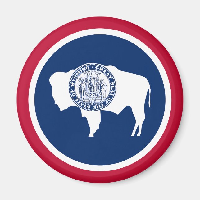 Wyoming State Flag Magnet (Front)