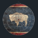 Wyoming State Flag on Old Wood Grain Dartboard<br><div class="desc">Feel free to modify the design according to your own preferences. You may change the design location, orientation, background colors and size. Also, you may add your own text, or slogan set its font, location and size, all in order to create the ultimate personal gift for you and your loved...</div>