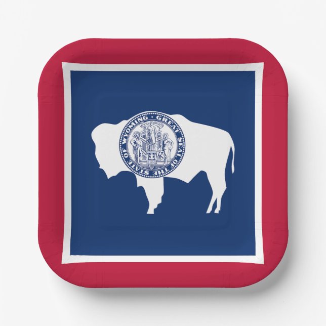 Wyoming State Flag Paper Plates (Front)