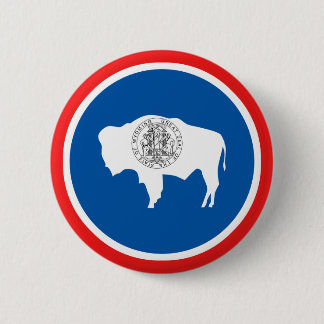 Wyoming State Flag Pinback Button