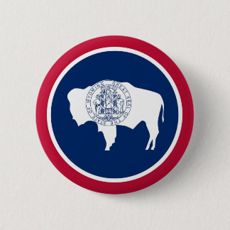 Wyoming State Flag Pinback Button