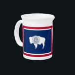 Wyoming State Flag Pitcher<br><div class="desc">Awesome Pitcher with Flag of Wyoming State. United States of America. This product its customizable.</div>