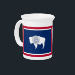 Wyoming State Flag Pitcher<br><div class="desc">Awesome Pitcher with Flag of Wyoming State. United States of America. This product its customizable.</div>